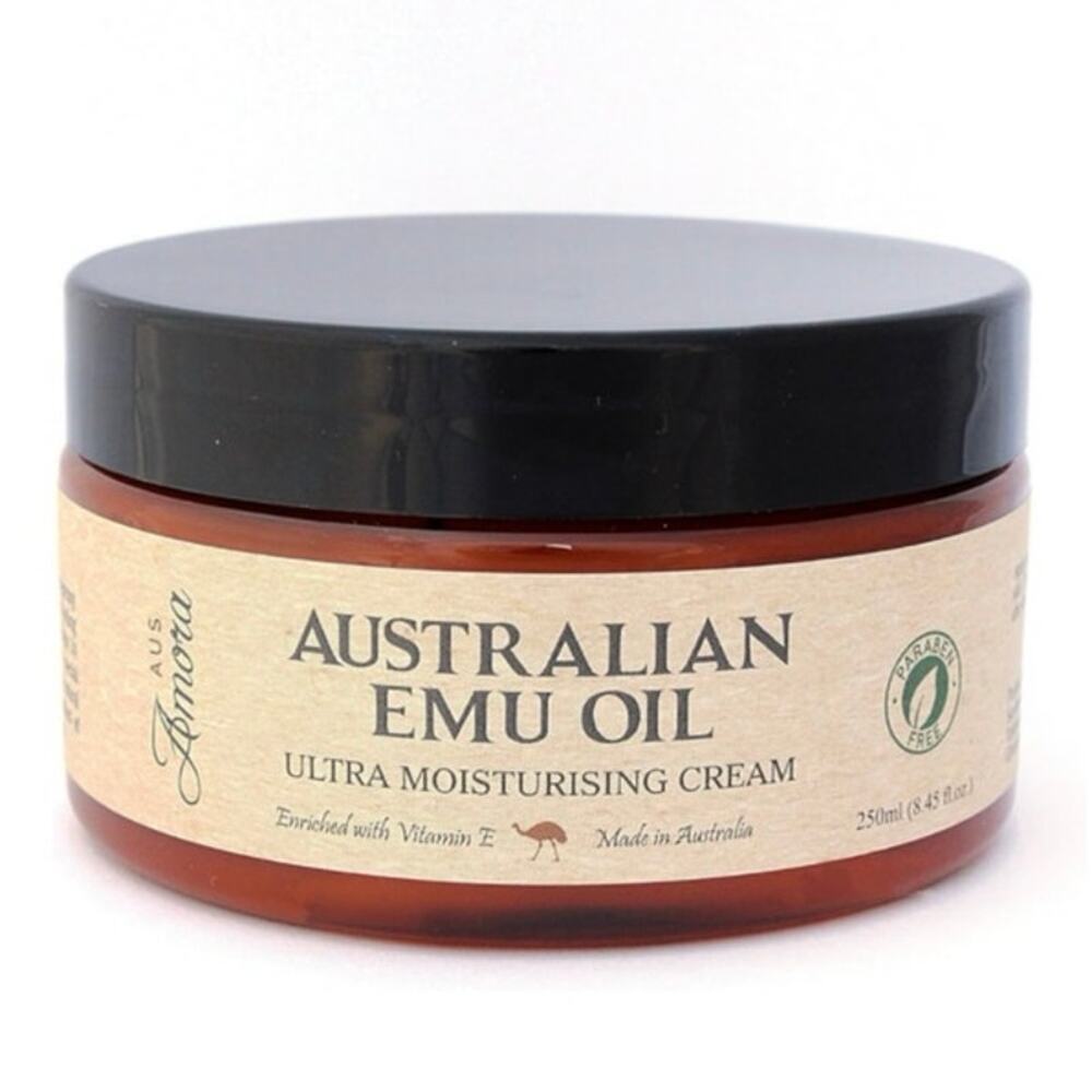 Amora Australian Emu Oil Cream 250ml‎ (8.45 oz) | Vitamin E, Paraben-Free NEW